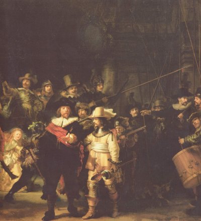 De Compagnie van Frans Banning Cocq en Willem van Ruytenburch door Rembrandt van Rijn